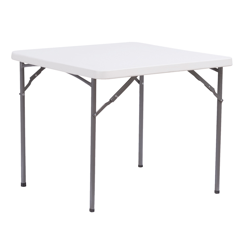 Tavolo Horeca quadrato bianco in HDPE 86x86x74cm Verdelook