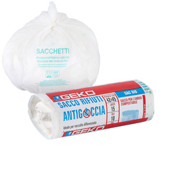 15 Sacchi rifiuti organici Sac Bio 42x45cm 10L 12my  bianco Geko