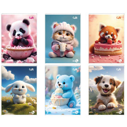 Maxiquaderno A4 40FG+2 80gr 1rigo Cute BM