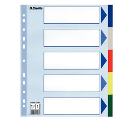 Separatore neutro in PPL 5 tasti colorati f.to A4 MAXI 24