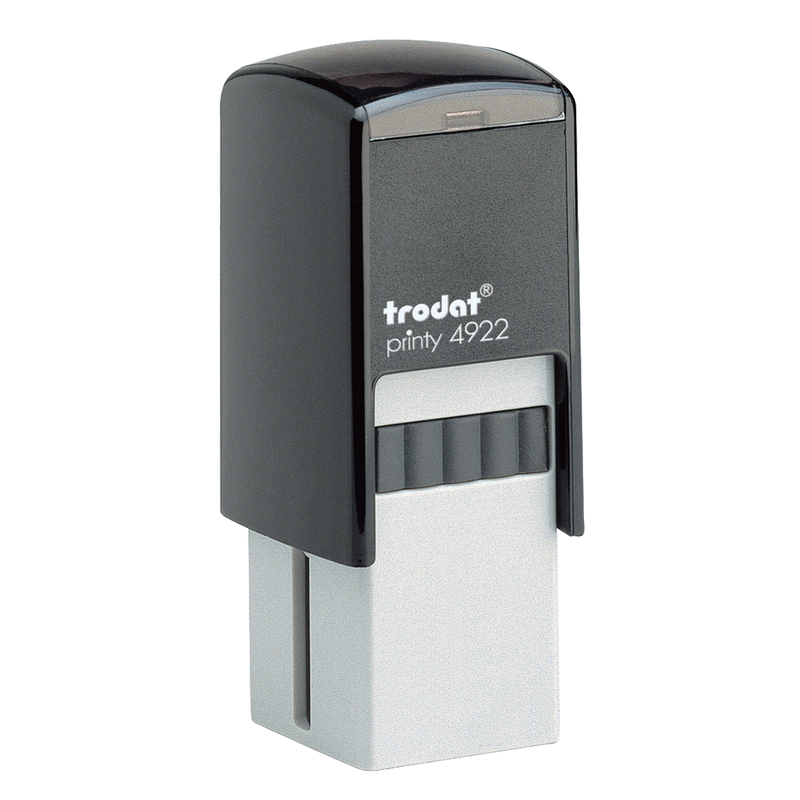 Timbro di testo quadrato 4922 nero 20x20mm 69666 trodat