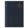 Agenda giornaliera 2027 dim.14,5x20,5cm cop. in carta imbottita blu