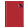 Agenda settimanale 2027 dim.17x24cm cop. in carta imbottita rosso