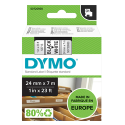 NASTRO DYMO TIPO D1 (24MMX7MT) NERO/BIANCO 537130