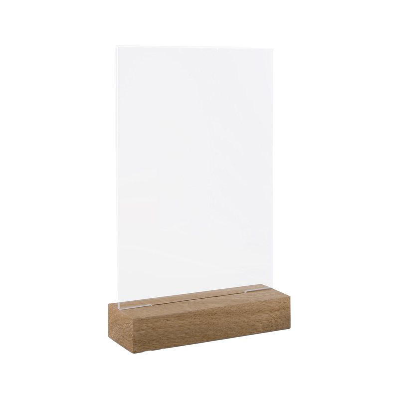 Portadepliant con base in legno massello A6 -10