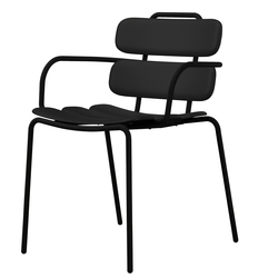 Seduta collettivitA' Lemon con braccioli Nero Unisit