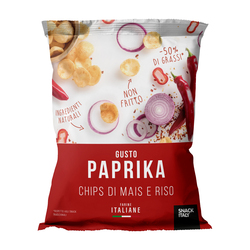 Chips di mais e riso alla paprika 70gr Snack Italy