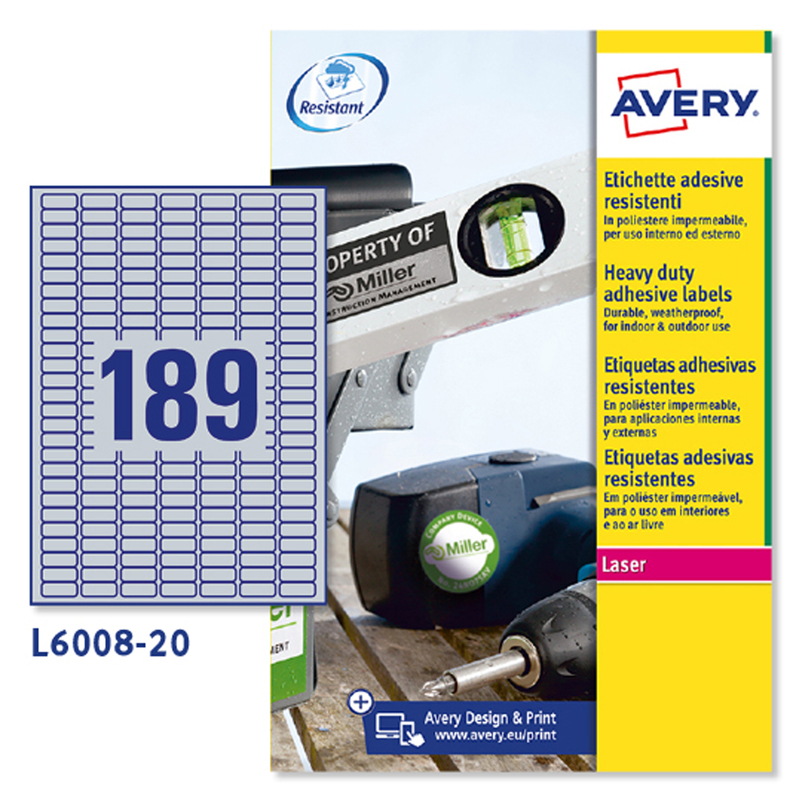 Poliestere adesivo L6008 argento 20fg A4 25