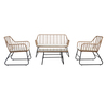 Salotto Cebu polyrattan color naturale - set 4 elementi