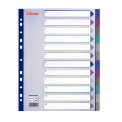 Separatore in PPL traslucido 12 tasti f.to A4 MAXI 24