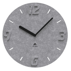 Orologio da parete PET effetto 3D Ã30cm grigio Alba