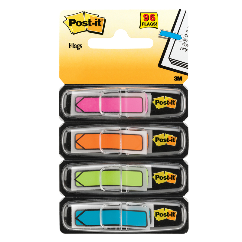 MINISET FRECCE 96 SEGNAPAGINA Post-itR INDEX 684-ARR4 IN 4 COLORI VIVACI