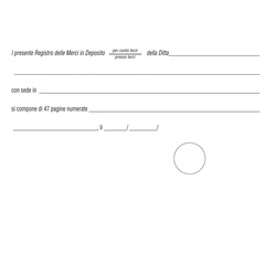 REGISTRO MERCI IN DEPOSITO 50FG 31X24