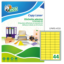 Etichetta adesiva LP4F giallo fluo 70fg A4 47