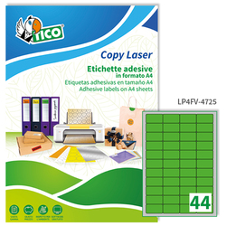 Etichetta adesiva LP4F verde fluo 70fg A4 47