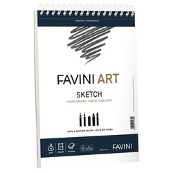 Blocco spiralato Sketch Favini Art 40fg 90gr/m2 f.to 23x29,7cm