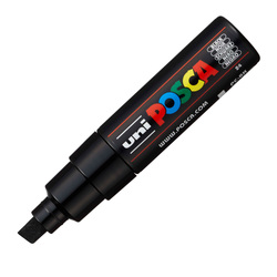 Marcatore UNI POSCA PC8K p.scalpello 8mm nero UNI MITSUBISHI