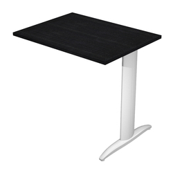 ALLUNGO REVERSIBILE DX/SX 80x60cm NERO VENATO gamba GRIGIO ALLUMINIO EASY