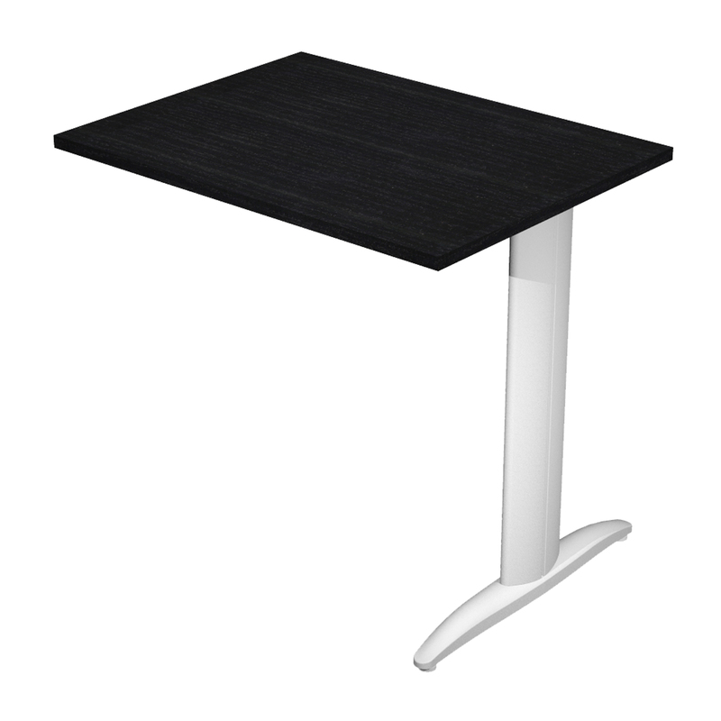 ALLUNGO REVERSIBILE DX/SX 80x60cm NERO VENATO gamba GRIGIO ALLUMINIO EASY