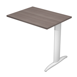 ALLUNGO REVERSIBILE DX/SX 80x60cm FRASSINO TOSCANO gamba GRIGIO ALLUMINIO EASY