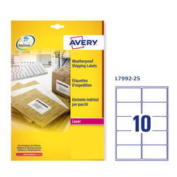 Poliestere adesivo L7992 bianco imperm 25fg A4 99