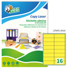 Etichetta adesiva LP4F giallo fluo 70fg A4 99