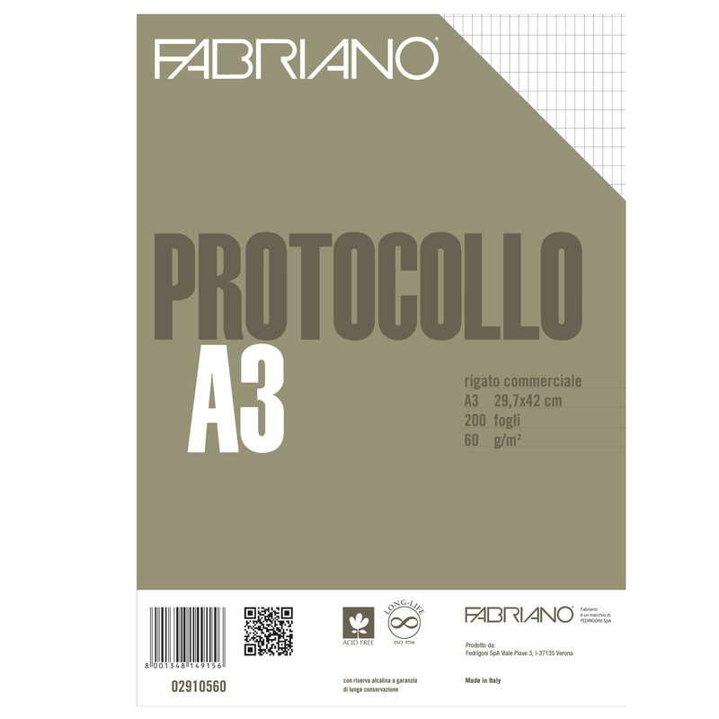 Protocollo commerciale 200fg 60gr f.to A3 chiuso (21x29