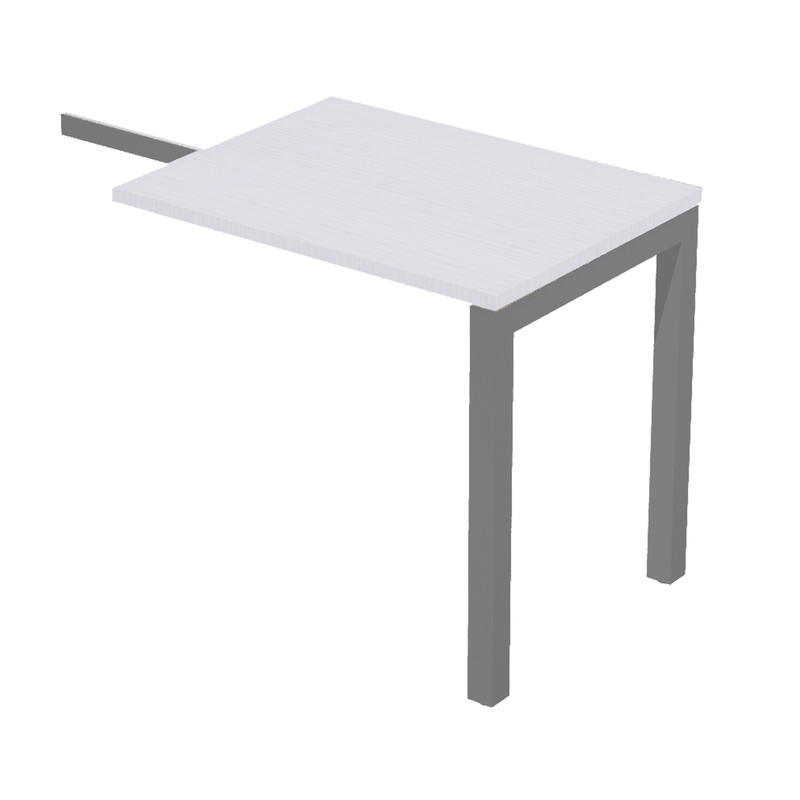 ALLUNGO REVERSIBILE DX/SX 80x60cm BIANCO gamba ANTRACITE per SCR. AGORA'