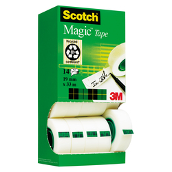 Multi pack 12+2 nastro adesivo ScotchÂ® MagicÂ 810 19mmx33mt permanente