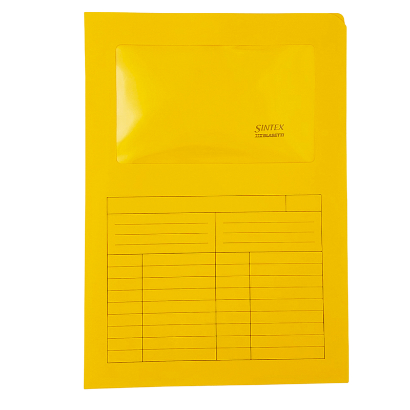 50 Cartelline a L c/finestra arancio 120gr Sintex Blasetti