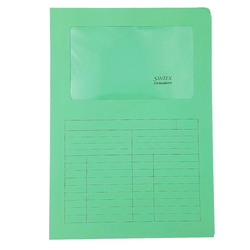 50 Cartelline a L c/finestra verde 120gr Sintex Blasetti