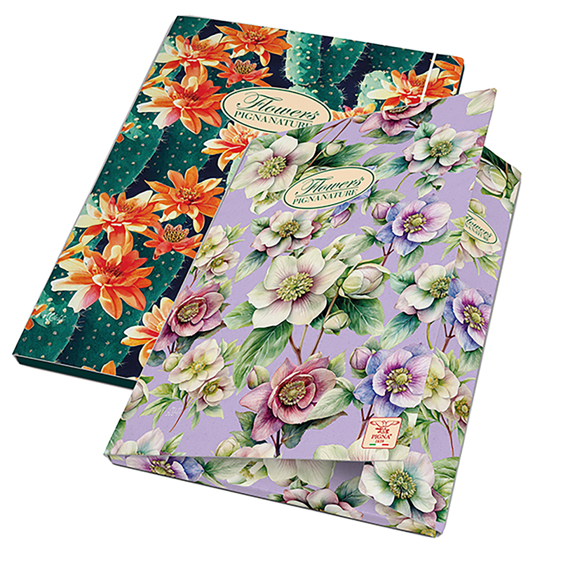 Cartella con elastico 26x34,5x0cm Pigna Nature Flowers