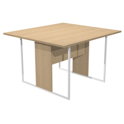 Tavolo riunione 120x110cm rovere / gamba bianca ESSENCE