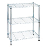 LIBRERIA 3 RIPIANI IN ACCIAIO CROMATO 36x60cm - H75cm ARCHIMEDE LIGHT