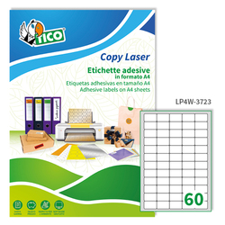 Etichetta adesiva LP4W bianca 100fg A4 37