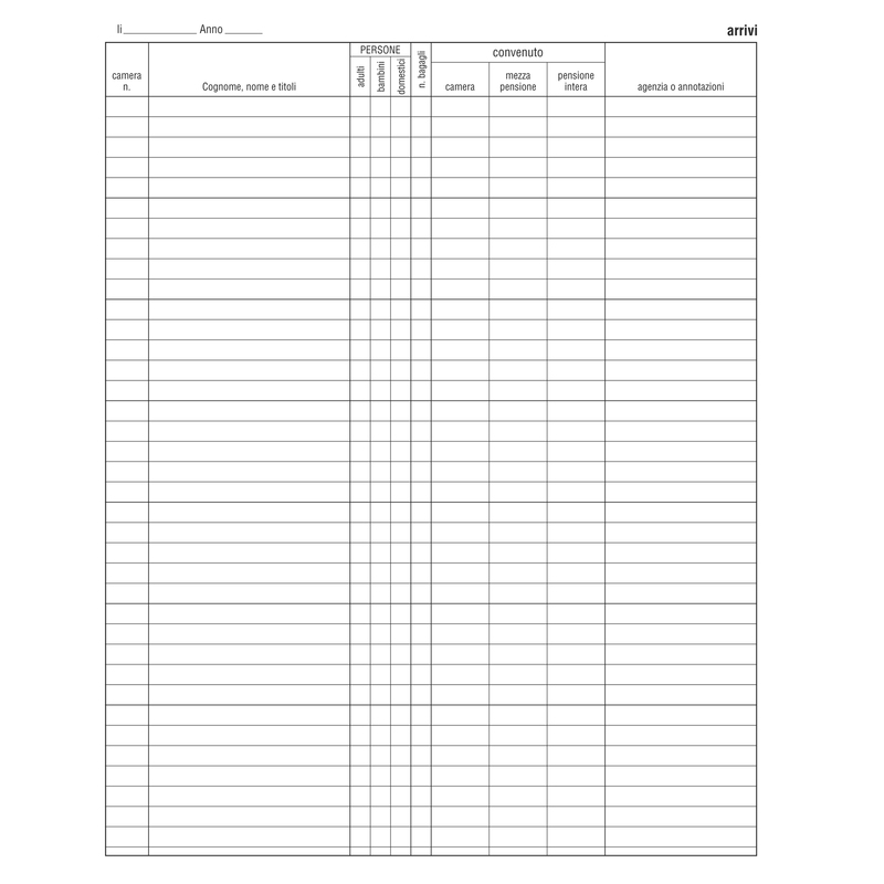 REGISTRO ARRIVI PARTENZE 31x24.5cm 46pag E2839 EDIPRO
