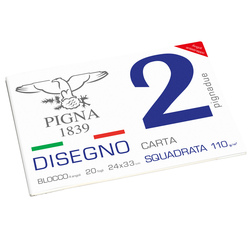 BLOCCO DISEGNO PIGNA2 24x33cm 4 angoli 20fg 110gr liscio squadrato