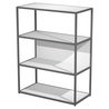 LIBRERIA media a giorno 90x44cm - H119cm BIANCO - gamba antracite ESSENCE