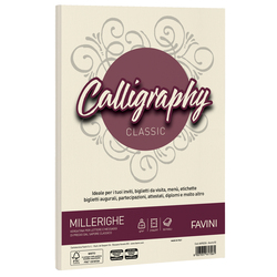 Carta CALLIGRAPHY MILLERIGHE 100gr A4 50fg avorio 02 FAVINI