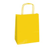 25 SHOPPERS CARTA KRAFT 26x11x34,5cm TWISTED giallo