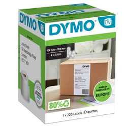 ROTOLO 220 ETICHETTE BIANCHE 104X159MM DYMO LW XL INDIRIZZI S0904980