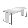 SCRIVANIA SINGOLA 120X80cm BIANCO - gamba antracite - ESSENCE