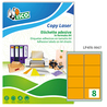 Etichetta adesiva LP4F arancio fluo 70fg A4 99