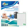 Poliestere adesivo PC4 trasparente 100fg A4 Ã25mm (70et/fg) laser Tico