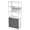 LIBRERIA alta metal + arm. basso bianco/antracite/bianco/str.bianco ESSENCE