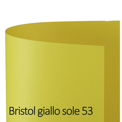 Conf.10 cartoncino Bristol Color 200gr 100x70cm giallo sole 53 Favini