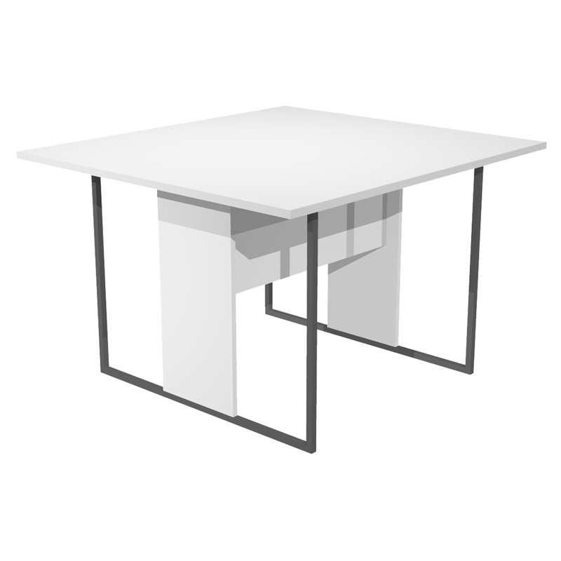 Tavolo riunione 120x110cm bianco / gamba bianca ESSENCE