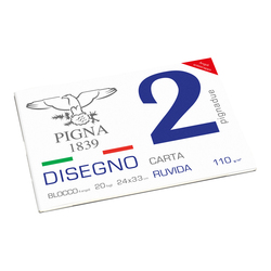 BLOCCO DISEGNO PIGNA2 24x33cm 4 angoli 20fg 110gr ruvido