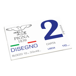 BLOCCO DISEGNO PIGNA2 33x48cm collato 12fg 110gr liscio