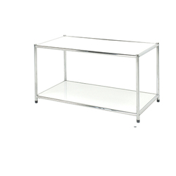 LIBRERIA 2 RIPIANI ACCIAIO/BIANCO 80x40cm - H40